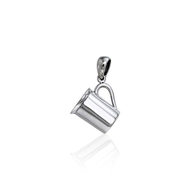 Coffee Cup Silver Pendant TP445