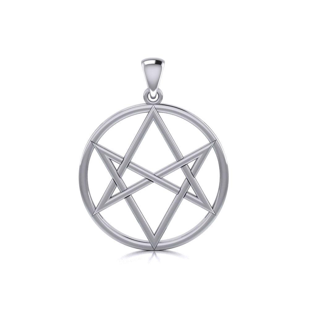 Magickal Hexagram ~ Sterling Silver Jewelry Pendant TP470