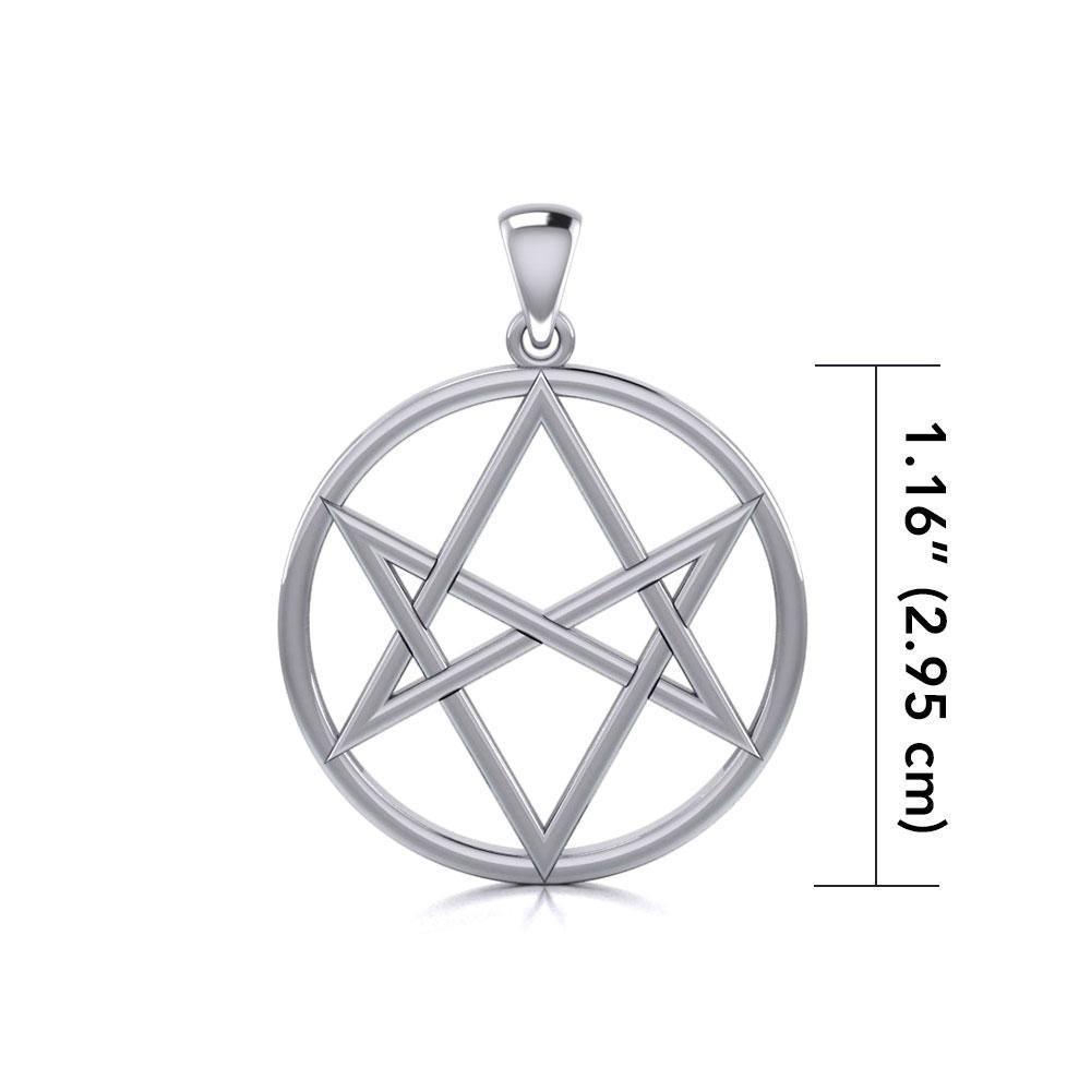 Magickal Hexagram ~ Sterling Silver Jewelry Pendant TP470