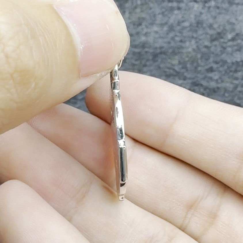 Manifest the traditional faith ~ Celtic Cross Triquetra Sterling Silver Pendant TP477