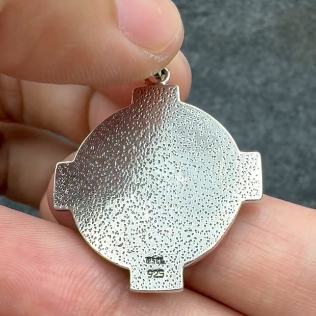 Celtic Cross Spiral Sterling Silver Pendant TP478