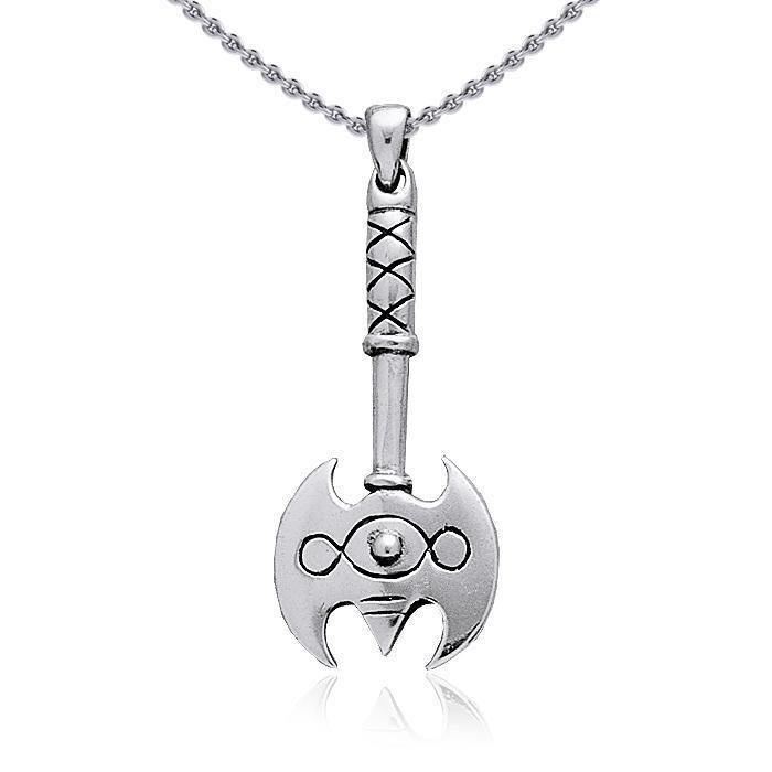 Battle Axe Silver Pendant TP525