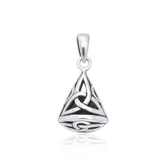 Inner peace from qithin ~ Celtic Knotwork Triquetra Sterling Silver Pendant Jewelry TP543