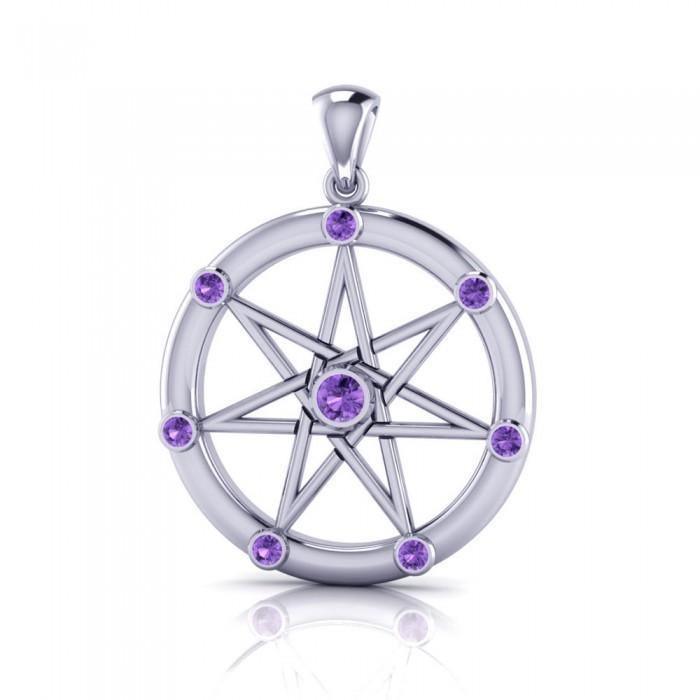 Elven Star Silver and Gem Pendant TP747