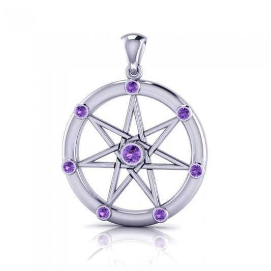 Elven Star Silver and Gem Pendant TP747