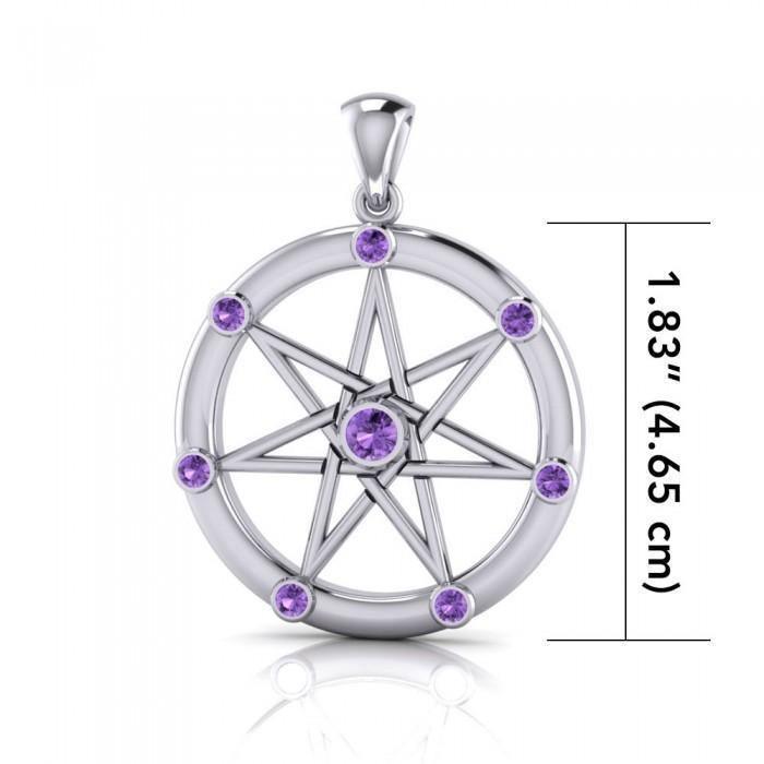 Elven Star Silver and Gem Pendant TP747
