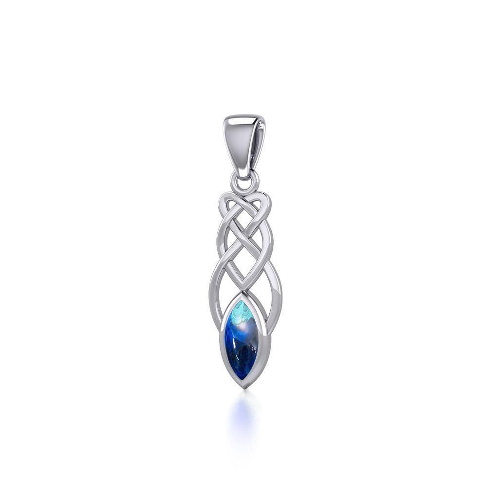 Contemporary Celtic Knotwork Silver Pendant TP857