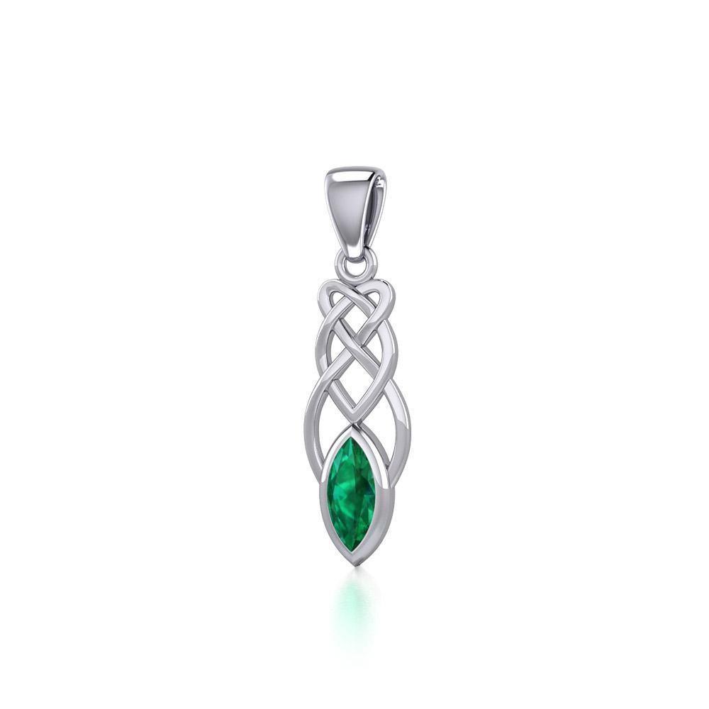 Contemporary Celtic Knotwork Silver Pendant TP857