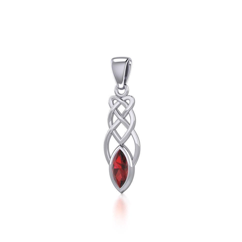 Contemporary Celtic Knotwork Silver Pendant TP857