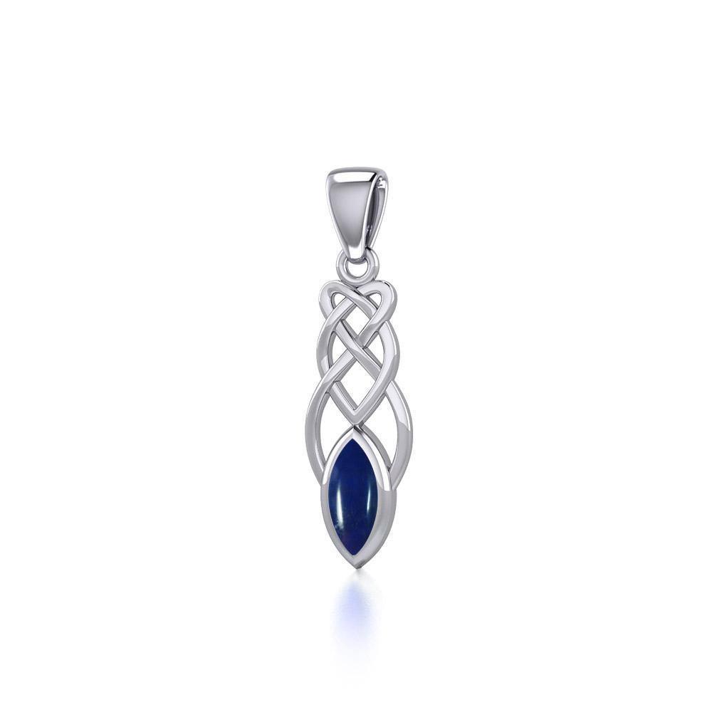 Contemporary Celtic Knotwork Silver Pendant TP857