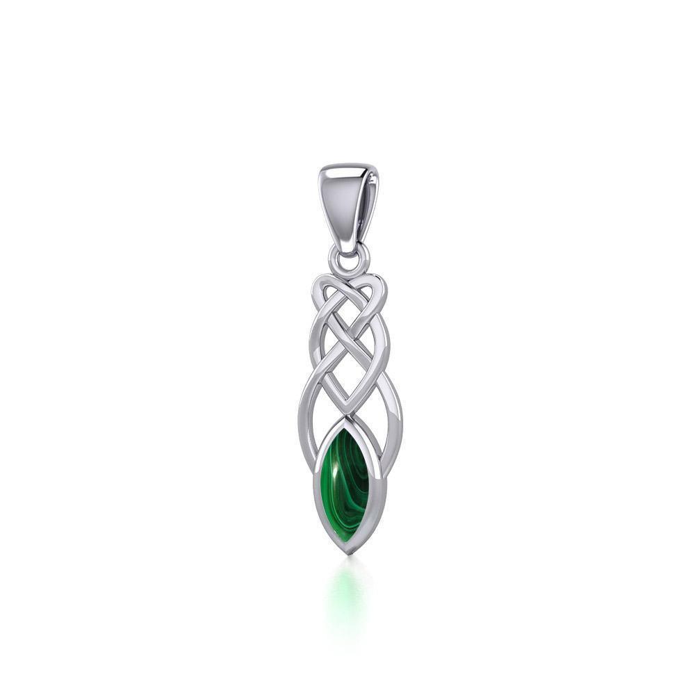 Contemporary Celtic Knotwork Silver Pendant TP857