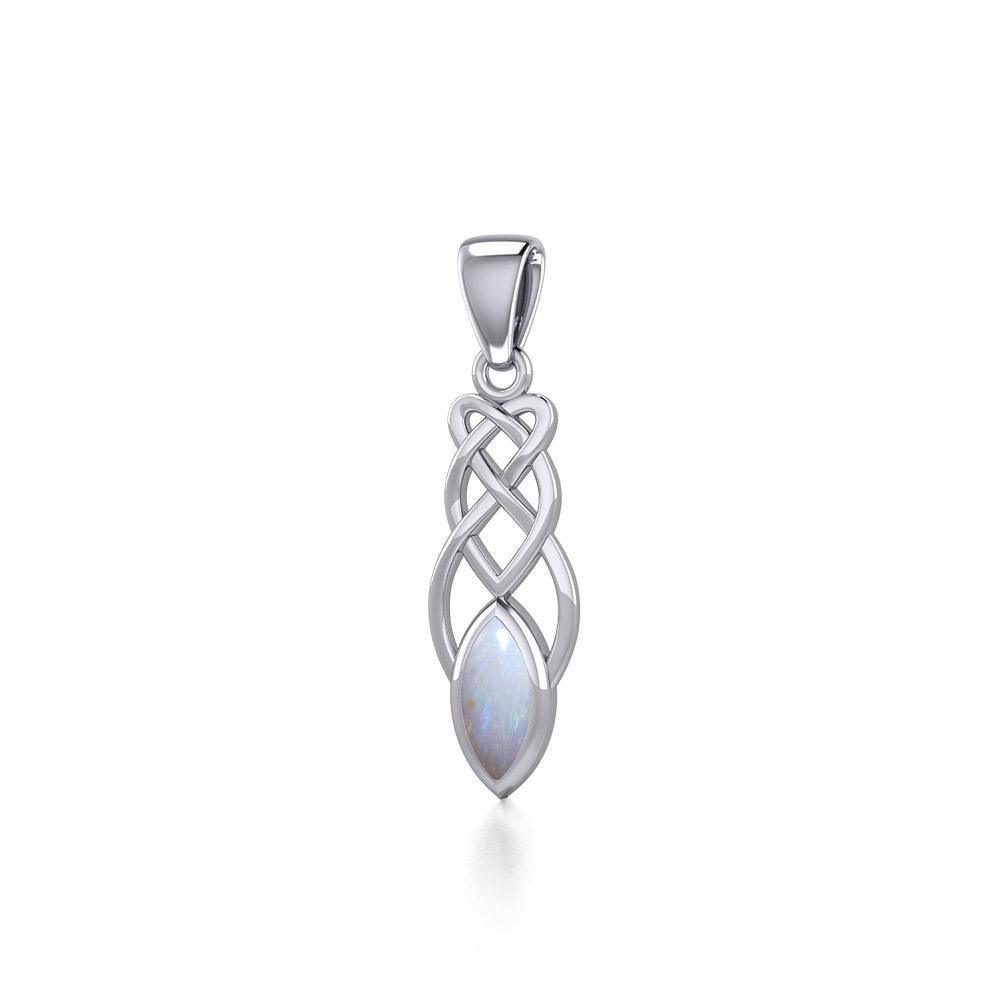 Contemporary Celtic Knotwork Silver Pendant TP857