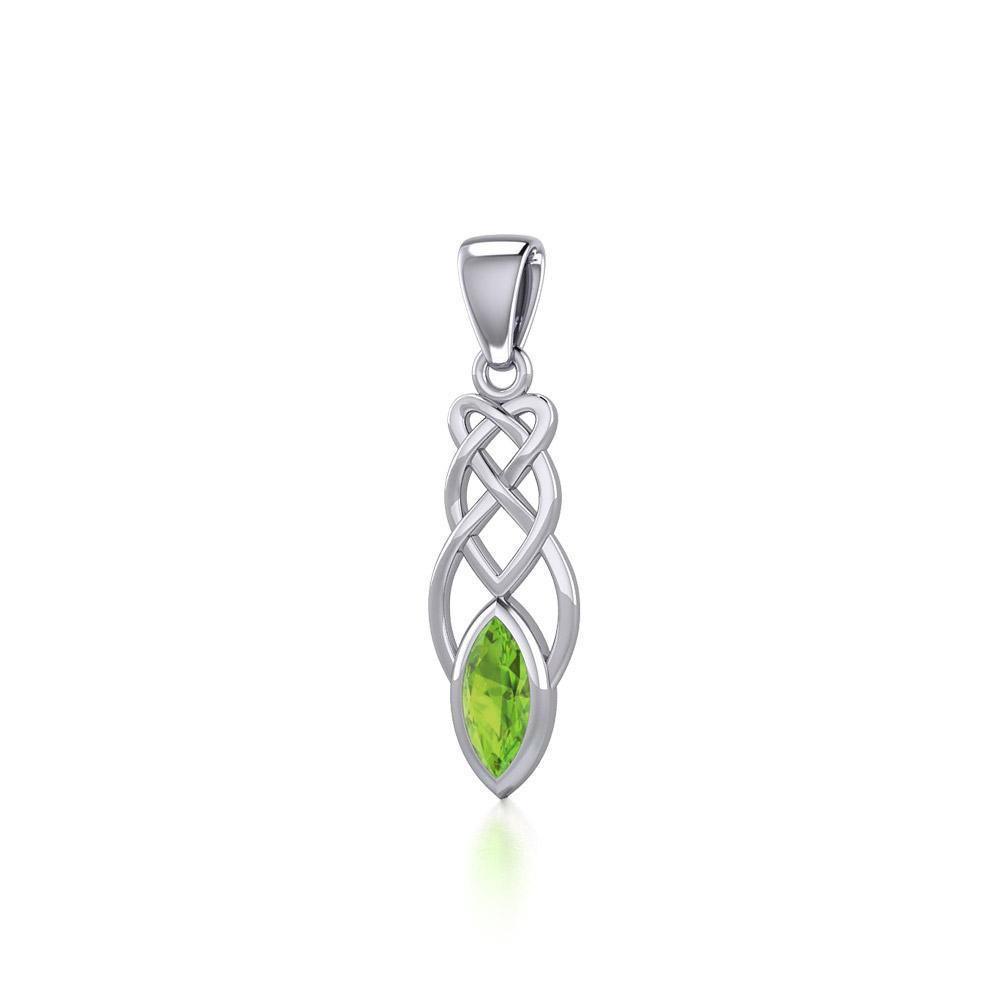 Contemporary Celtic Knotwork Silver Pendant TP857