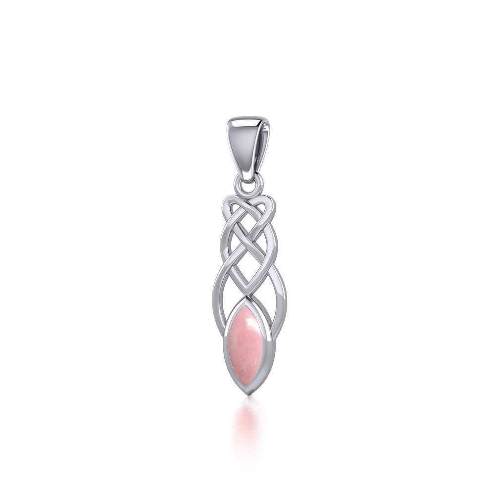 Contemporary Celtic Knotwork Silver Pendant TP857