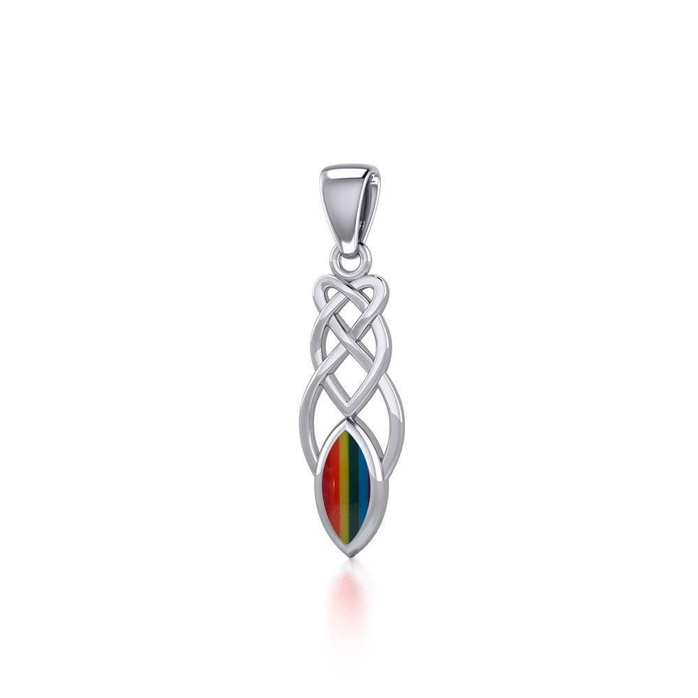 Contemporary Celtic Knotwork Silver Pendant TP857