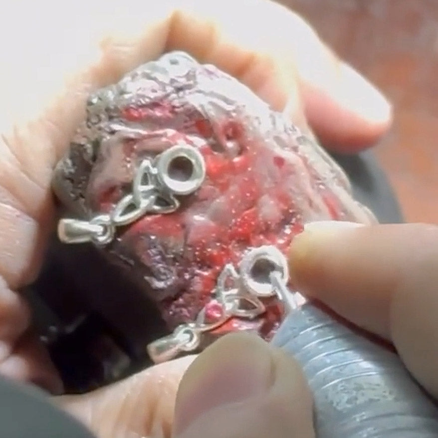 Celtic Trinity Knot with Birthstone Sterling Silver Pendant TP858