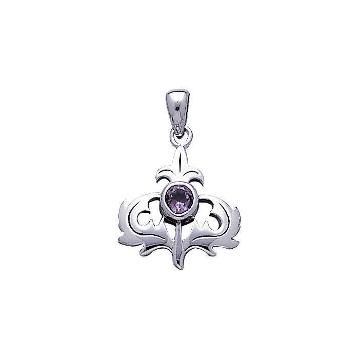 Scottish Thistle Silver Pendant TP859