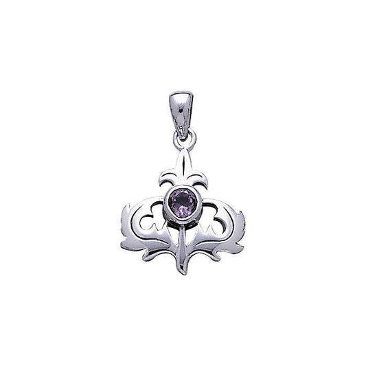 Scottish Thistle Silver Pendant TP859