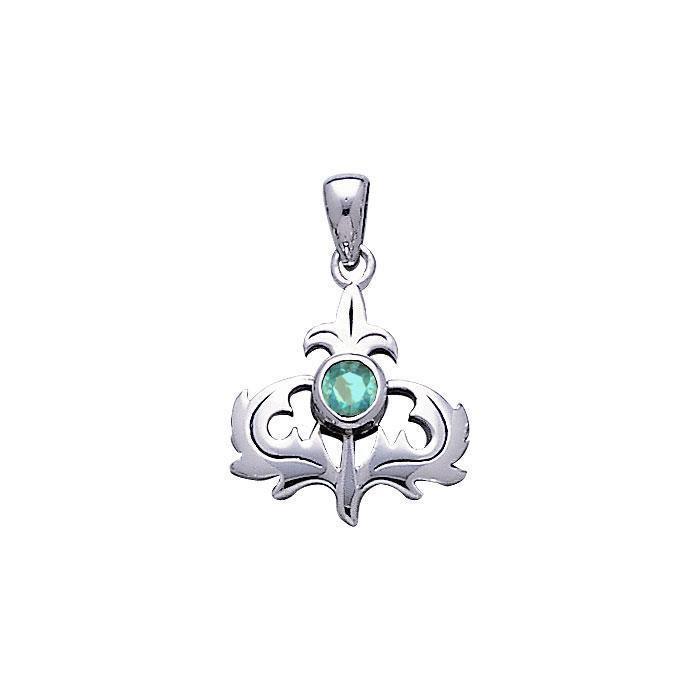 Scottish Thistle Silver Pendant TP859