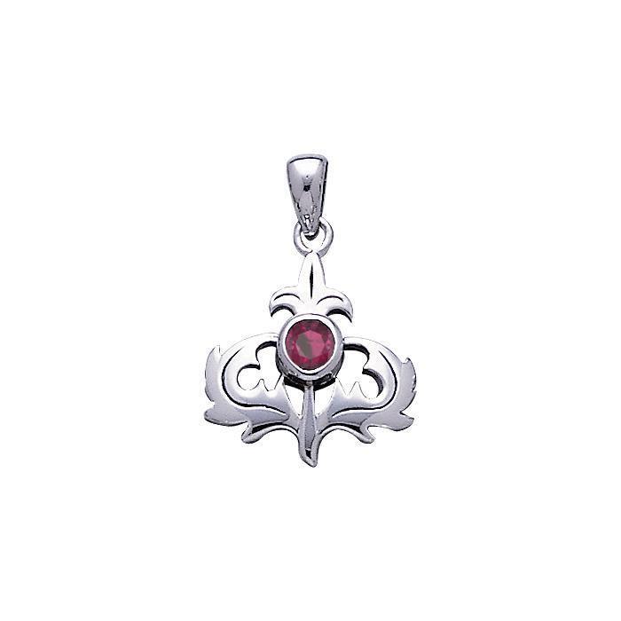 Scottish Thistle Silver Pendant TP859