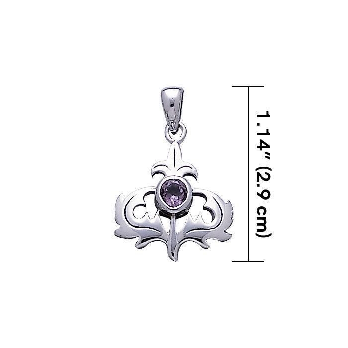 Scottish Thistle Silver Pendant TP859