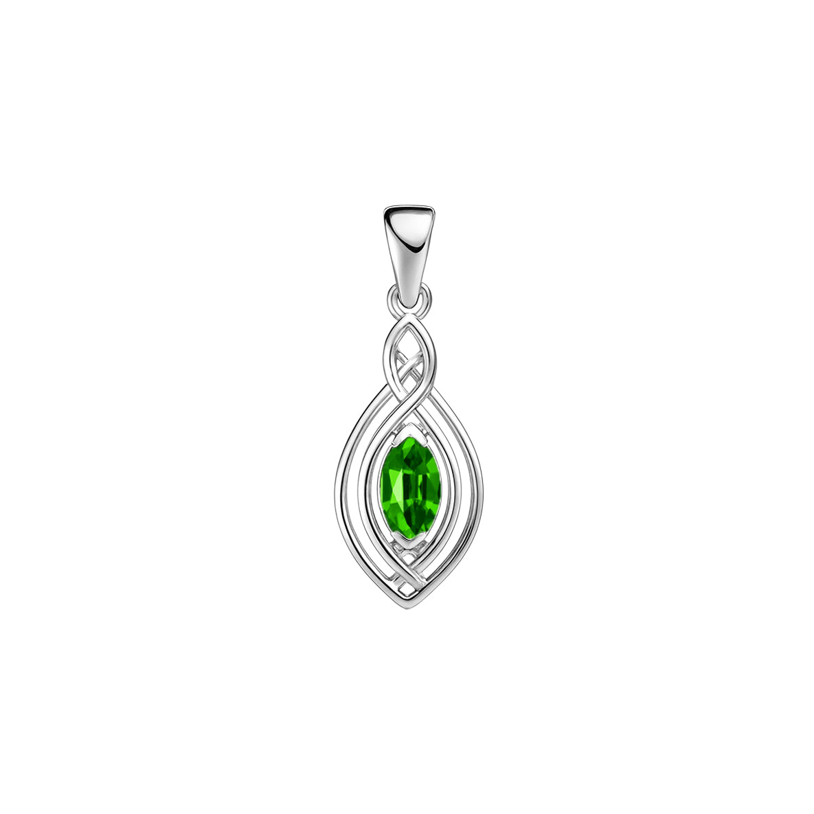 Filigree Celtic Sterling Silver Pendant with Gemstone TP860