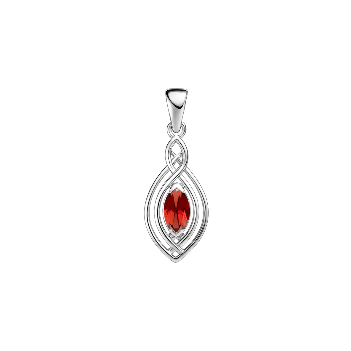 Filigree Celtic Sterling Silver Pendant with Gemstone TP860