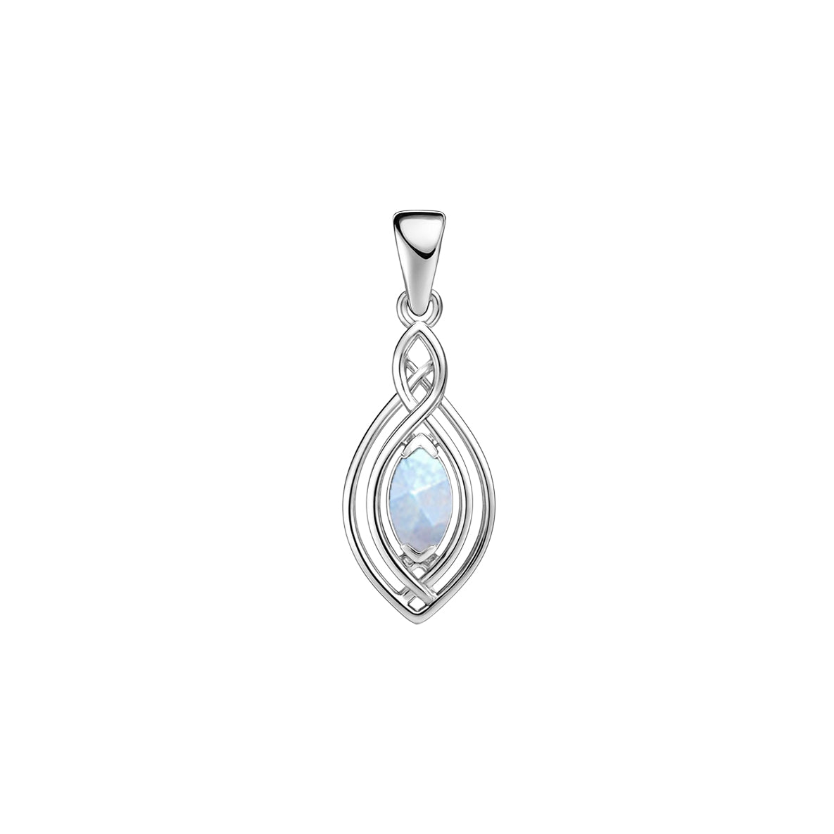 Filigree Celtic Sterling Silver Pendant with Gemstone TP860