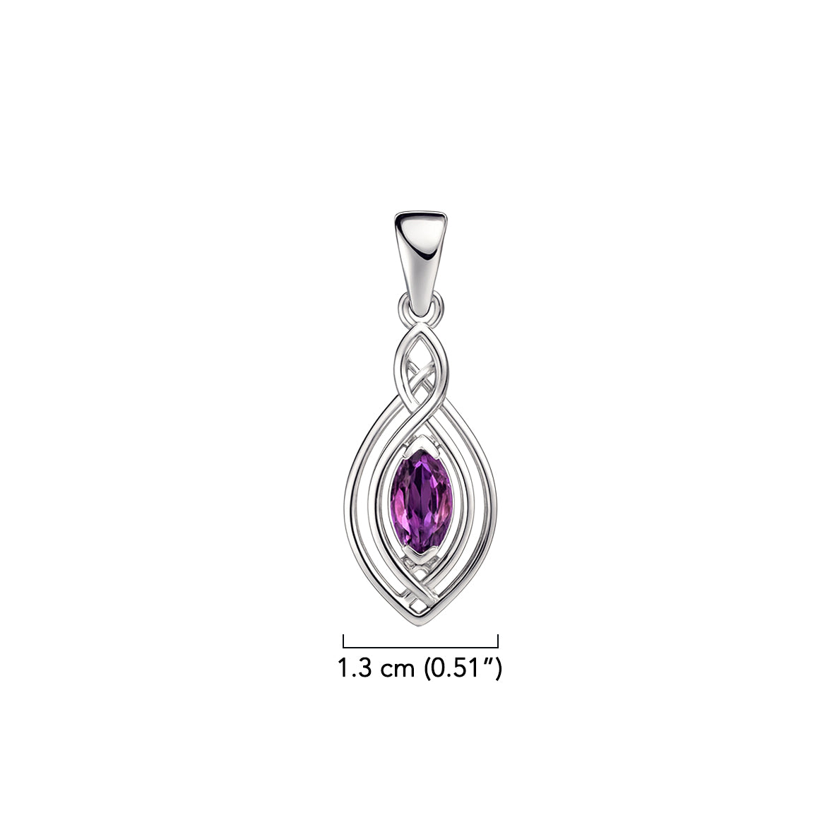 Filigree Celtic Sterling Silver Pendant with Gemstone TP860