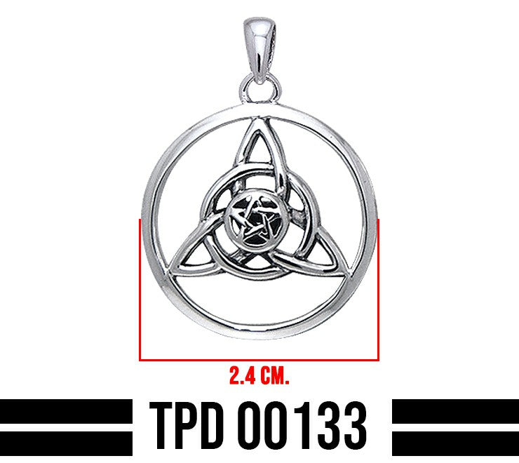 Celtic Trinity Pentacle Sterling Silver Pendant TPD133
