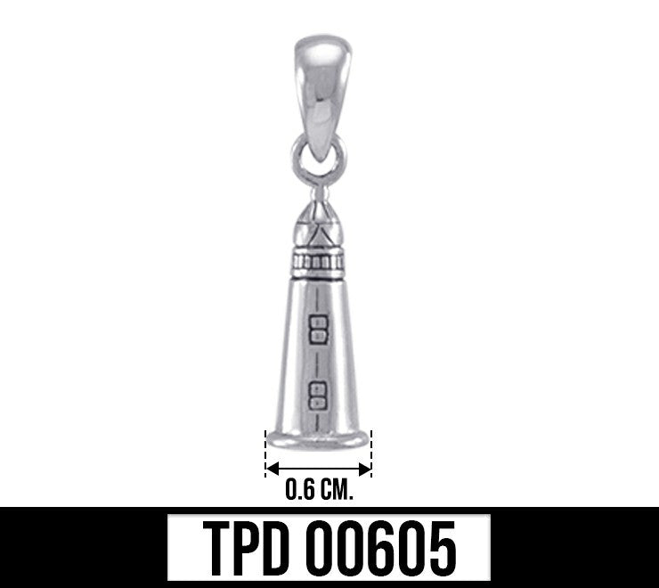 Polar Star Lighthouse Sterling Silver Pendant