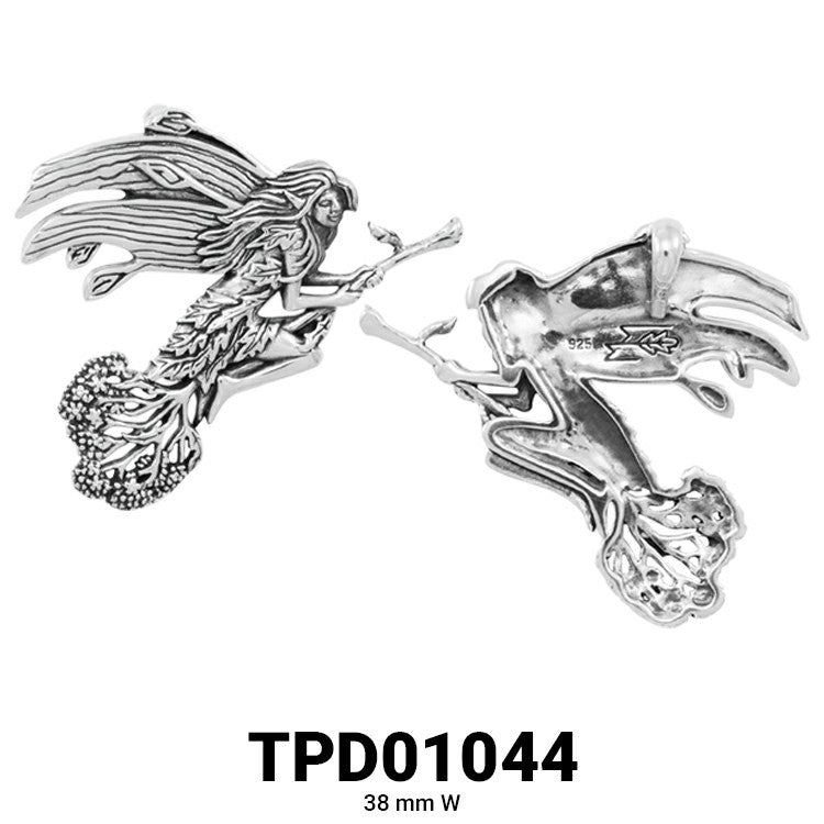 Mickie Mueller Besom Fairy Sterling Silver Pendant TPD1044