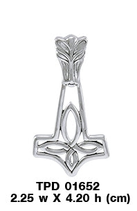 Thor’s Hammer, a powerful amulet ~ Sterling Silver Pendant TPD1652