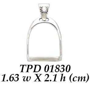 English Stirrup Sterling Silver Pendant TPD1830