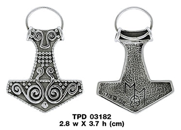 Mickie Mueller Thors Hammer Sterling Silver Pendant TPD3182