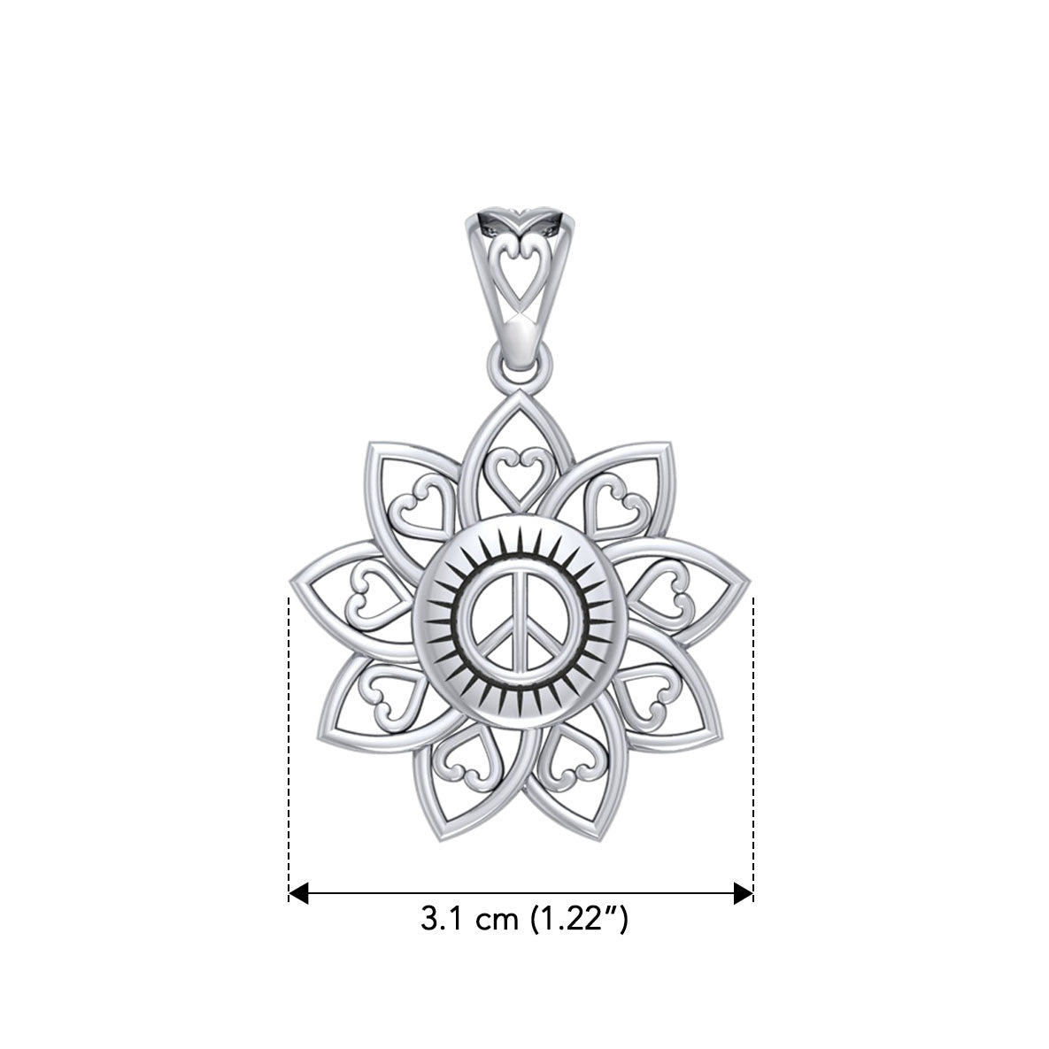The Flower of Unity Sterling Silver Pendant TPD5132