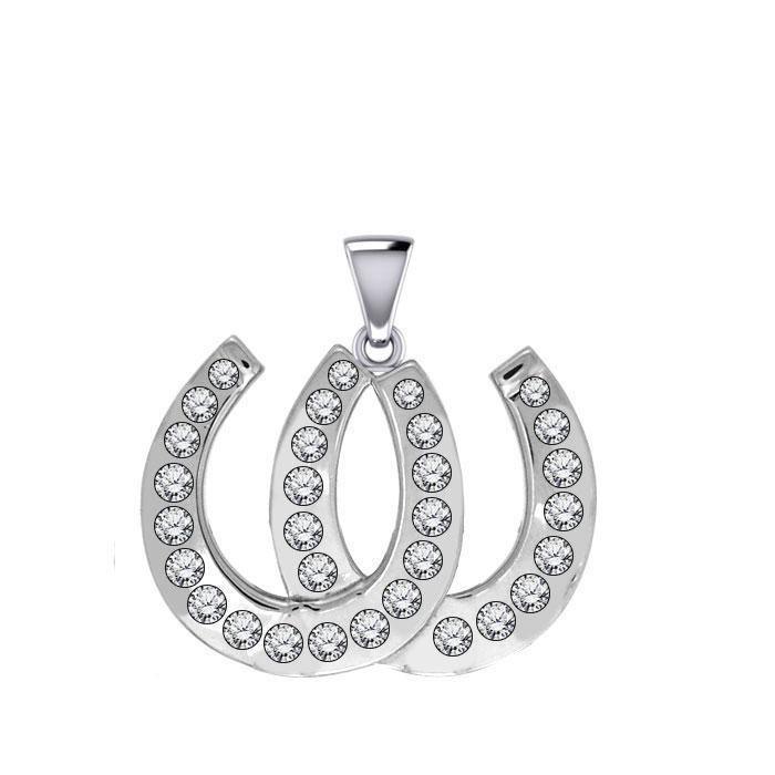 Horseshoes Equestrian Silver Pendant TPD5759