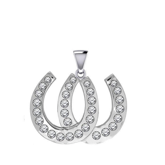Horseshoes Equestrian Silver Pendant TPD5759