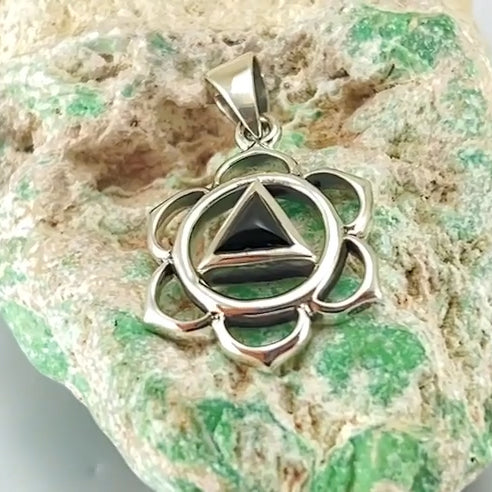 Chakra Recovery Sterling Silver Pendant with Gemstone TPD5838