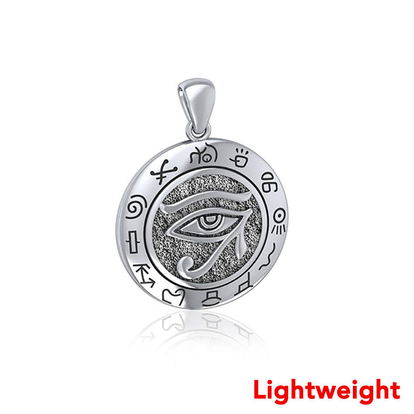 Lightweight Symbol of Healing and Protection the Eye of Horus Sterling Silver Pendant TPD6518