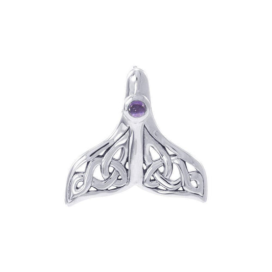 Celtic Knots Silver Whale Tail Pendant TPD071