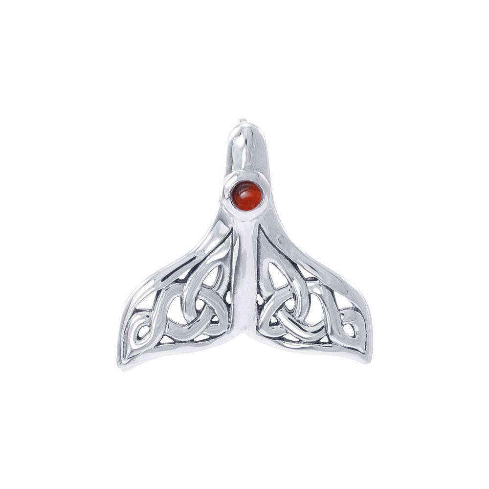 Celtic Knots Silver Whale Tail Pendant TPD071