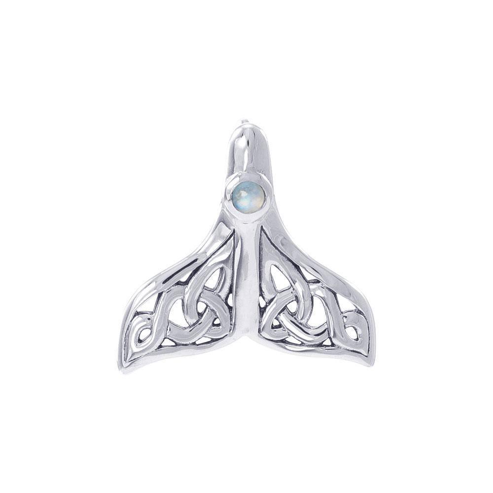 Celtic Knots Silver Whale Tail Pendant TPD071