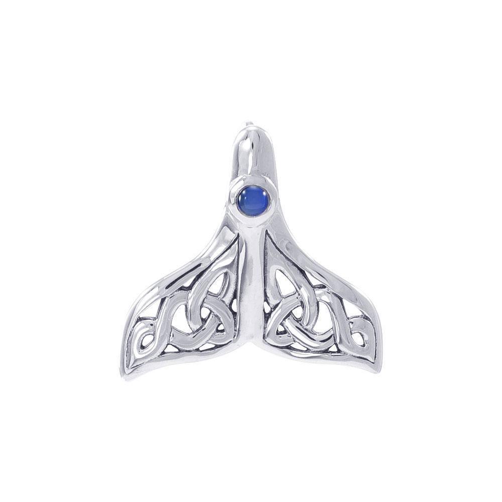 Celtic Knots Silver Whale Tail Pendant TPD071
