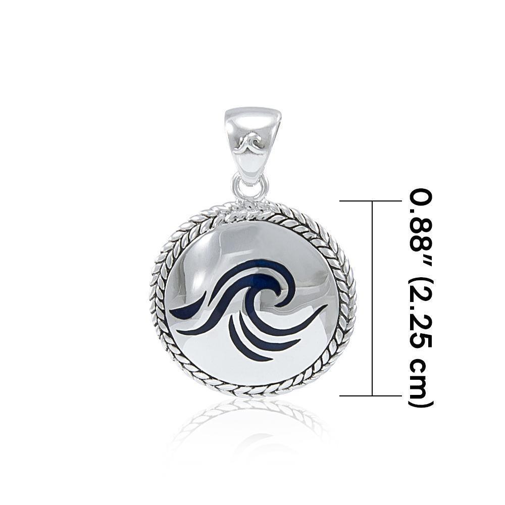 Wave braided Medallion Pendant TPD076