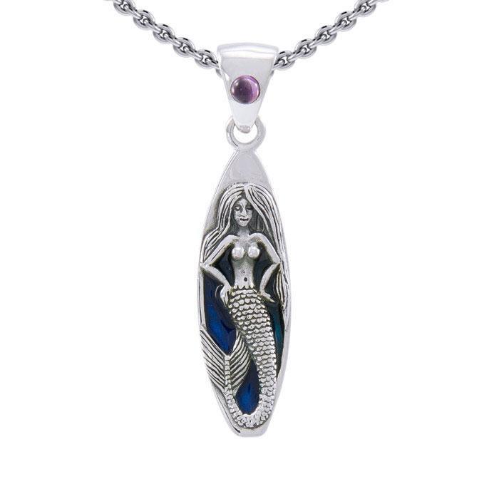 Sea Mistress On Surf Silver Pendant TPD077