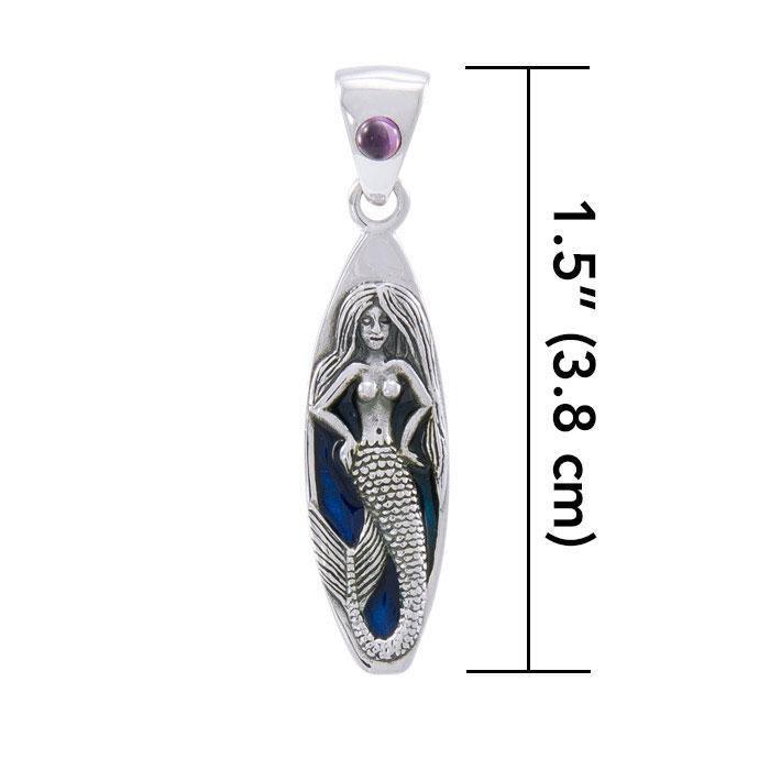 Sea Mistress On Surf Silver Pendant TPD077