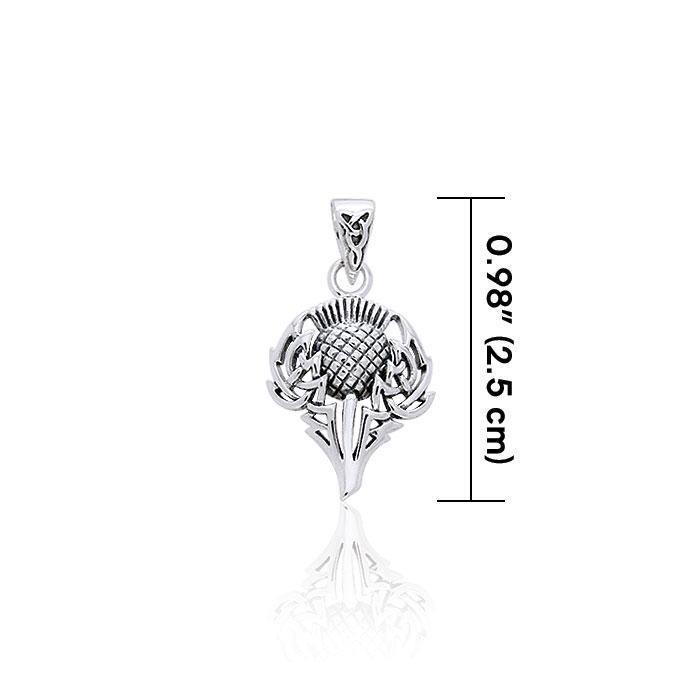 Spirit Of Alba Thistle Silver Pendant by Courtney Davis TPD1004