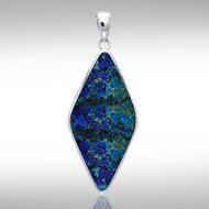 Lozenge Cabochon Silver Pendant TPD1011