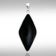 Lozenge Cabochon Silver Pendant TPD1011